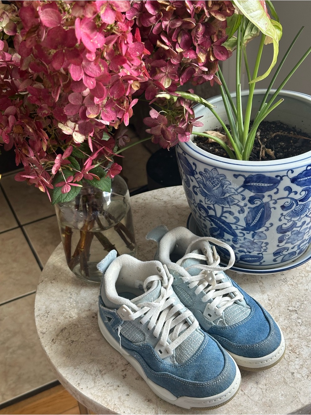 Nike Air Jordan 4 Retro TEX Denim "Worn Blue" Toddler Sneakers 12C Boys